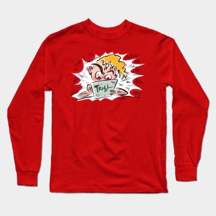 Cartoon of Nasty Social Media Trolling Long Sleeve T-Shirt